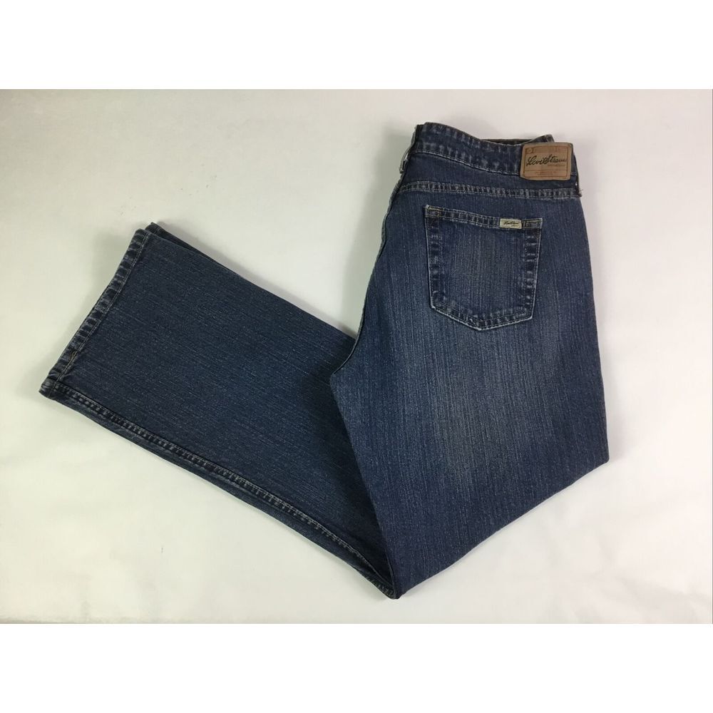 Levis med‎ rise Bootcut Denim Jeans Womens Size Misses 16 Short med wash